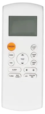 Zdjęcie produktu dla Zapasowy pilot do klimatyzatorów Midea FRESH RG57A16, BGEF RG57A2, RG57A3, RG57B, BGE RG57D