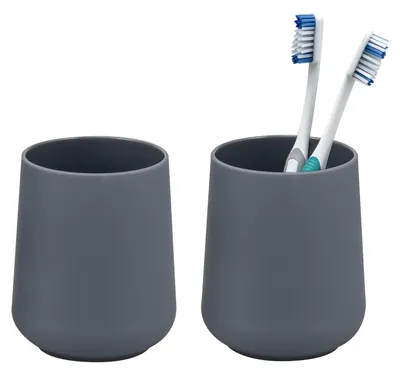 Produktbild von eluno Becher Set TESERO 2tlg. mit Soft-Touch Oberfläche, aus Kunststoff in Grau