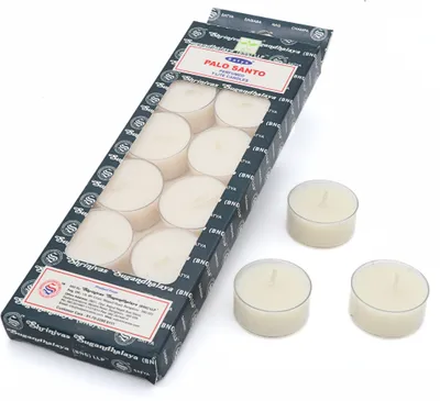 Produktbild von Satya Duftkerzen für Meditation und Aromatherapie, Räucherwerk, Atmosphäre für Zuhause, LAVISA, Duft, Teelicht (Palo Santo)