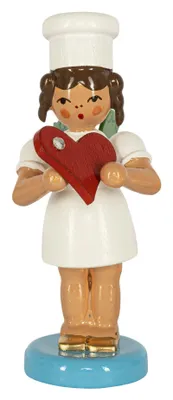 Produktbild von Weihnachtsfigur Bäckerengel mit Herz Höhe ca. 6cm NEU
