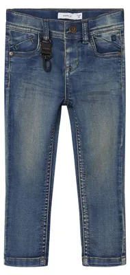 Image de NAME IT - Pantalon pour garçons, modèle Nmmtheo Dnmthayer 2689swe, coupe slim, jeans bleu foncé