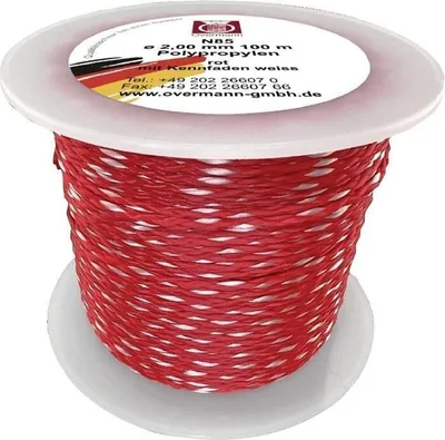Produktbild von Maurerschnur L.100m D.2mm 65kg PP rot/weiß