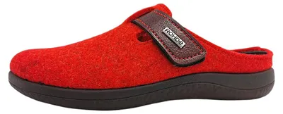 Produktbild von Rohde Damen Pantoffel Hausschuh Wechselfußbett Softfilz Bari 6549, Größe:42 EU, Farbe:Rot