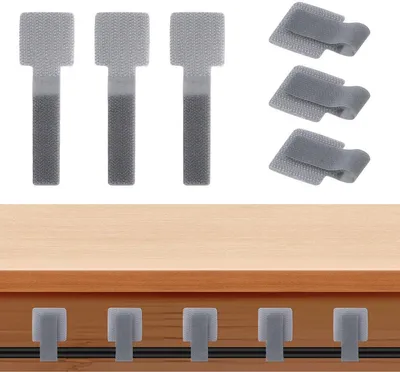 Kabelbinder selbstklebend wiederverwendbar 60 Stück für Büro, Zuhause, Küche