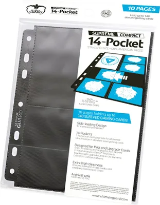 Produktbild von Ultimate Guard 14-Pocket Compact Pages Standardgröße & Mini American Schwarz (10)