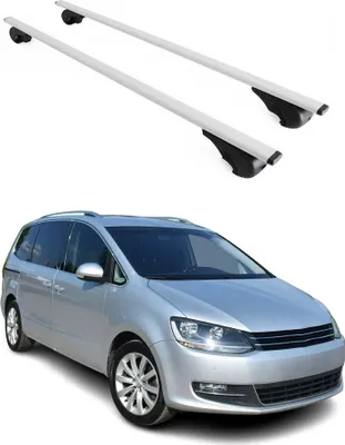 Produktbild von Dachträger Gepäckträger für VW Sharan 2010-2025 Grundträger Metall Silber 2tlg