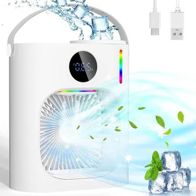 Obrázek produktu pro Mobilní mini ventilátor se 3 rychlostmi a 7 barvami