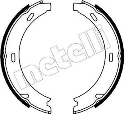 Produktbild von METELLI 53-0233 Handbremsbeläge passend für MERCEDES-BENZ A-Klasse (W169) Handbremse 164,0mm