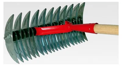 Produktbild von Schneidrechen 35 cm Vertikutierer Rasenlüfter mit Stiel