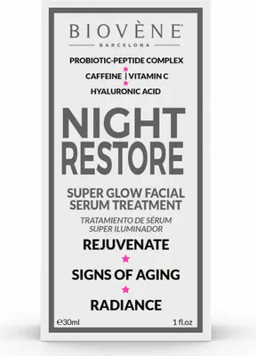 Zdjęcie produktu dla Biovene Night Restore Super Glow Serum do twarzy 30ml