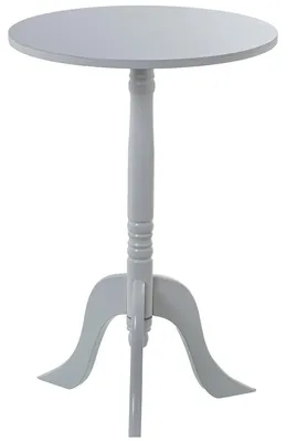 Runder Beistelltisch aus Holz, Weiß, 30 x 54 cm