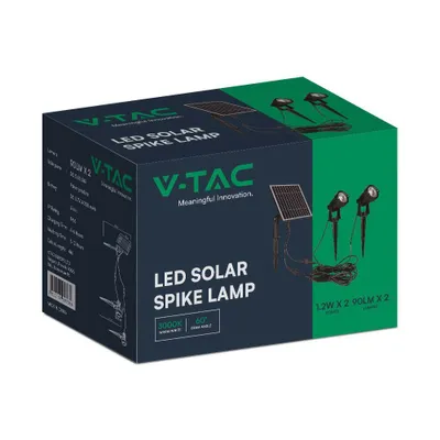 Immagine prodotto di V-TAC Set di luci da giardino a LED solari VT-11031, 2x 1,2 W, 3000 K, IP65