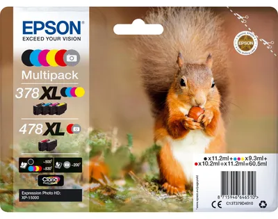 Produktbild von Epson Multipack Claria Photo HD T 378/478 XL (6 Farben) T 379D