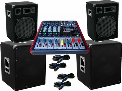 Produktbild von Powermixer Musik Anlage 3 wege 30cm Boxen 38cm Subwoofer 2900 Watt