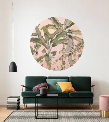 Produktbild von Komar Vlies Fototapete rund und selbstklebend "Botany" - Größe: 125 x 125 cm (Breite x Höhe) - 1 Stück