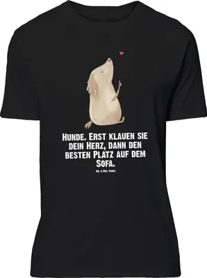 Produktbild von Mr. & Mrs. Panda Größe M T-Shirt Hund Liebe - Schwarz - Geschenk, mit Spruch, Herren, Shirt, Tshirt, Herz, Sprüche, Hunde