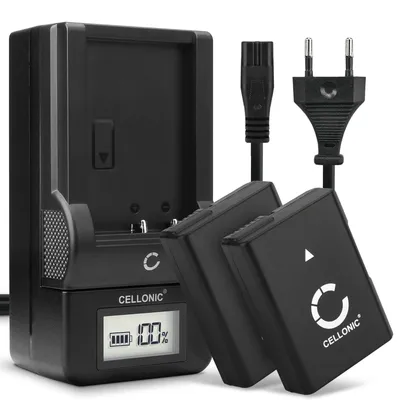Image de CELLONIC 2x Batterie pour Appareil photo Compatible avec Nikon D3300, D3500, D5200, EN-EL14 - (1050mAh, 7.4V) + Chargeur