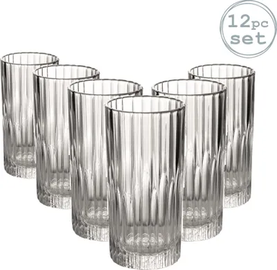 Produktbild von Duralex Manhattan Vintage-Collins-Gläser - 305ml Highball Cocktail Tumblers - Packung mit 12