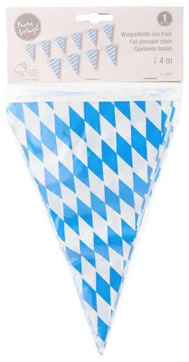 Produktbild von Papstar Wimpelkette Bayrisch Blau