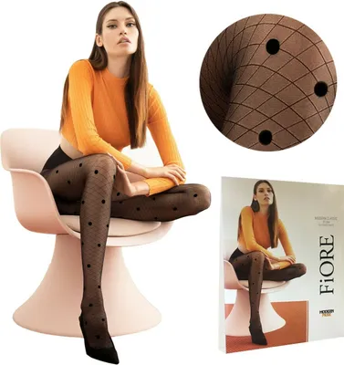 Produktbild von Schwarze Netzstrumpfhose mit Tupfen 20den 2 Black