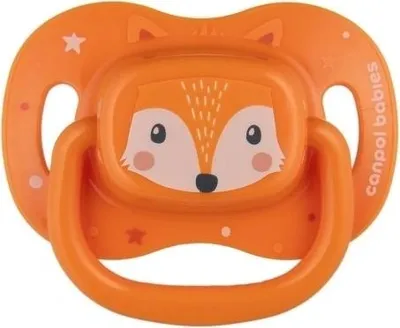 Produktbild von Canpol Babies Cute Animals Schnuller symmetrisch Silikon orange 34/924 0-6 Monate, 1 Stck