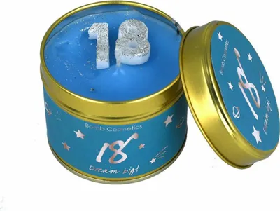 Immagine prodotto di Bomb Cosmetics Duftkerze in Dose 18° Compleanno, Dosenkerze, Blau, P18BIRTH04