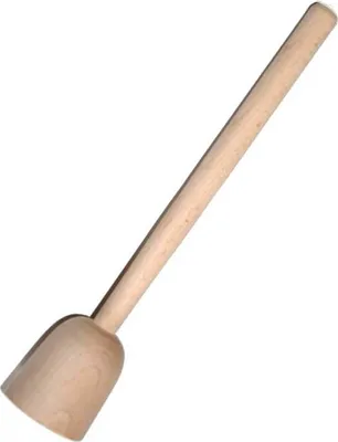 Produktbild von Kartoffelstampfer aus Holz, 29 cm | Hand-Küchenstößel | Püreekneter aus Holz | Gemüsestampfer | Kartoffelstampfer