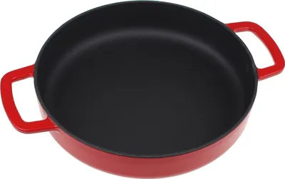 Produktbild von Combekk 192124RD, Rund, Allzweckpfanne, Rot, Emaille, 260 °C, Eisenguss