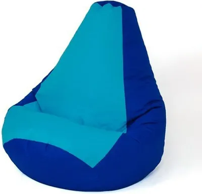 Zdjęcie produktu dla Worek Sako pufa Gruszka niebieski L 105 x 80 cm