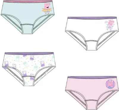 Produktbild von 4er Pack, Kinder Unterhose Peppa Wutz Mädchen Panty United Labels (110/116)