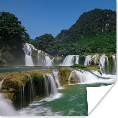 Produktbild von MuchoWow® Poster Wasserfälle - Berge - Natur 100x100 cm - Babyzimmer