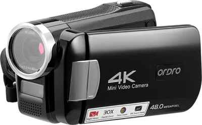 Produktbild von ORDRO AC2 4K Digital Videokamera Camcorder DV Recorder 48MP 30X Digitalzoom IR Nachtsicht 3,0 Zoll IPS Touchscreen mit Akku Fernbedienung Tragetasche