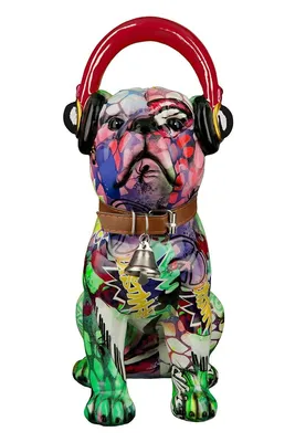 Immagine prodotto di Casablanca Figur, Hund, "Street Art", Bulldogge, Graffiti, Kunstharz, mehrfarbig, , L. 20,5 cm, B. 13 cm, H. 30 cm 37396