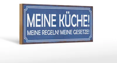 Produktbild von Holzschild  Meine Küche meine Regeln, 27 x 10 cm, Holzschilder Spruch Küche