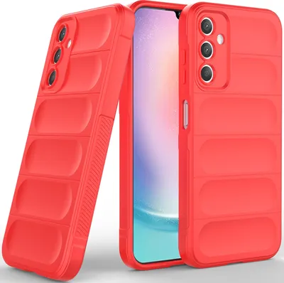 Produktbild von Handyhülle für Samsung Galaxy A25 5G Weich TPU Silikon Stossfest Anti-rutsch Hülle Rot