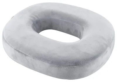 Produktbild von Orthopädisches rundes Sitzkissen, Gelkissen für das Steißbein, Sitzkissen bei Hämorrhoiden, postoperativer Sitzring, ergonomisches Kissen für Bürostühle und den Heimgebrauch, Druckentlastung, fördert die Durchblutung, grau
