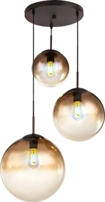 Produktbild von Hängeleuchte, 3 Kugeln, Glas, H 120cm