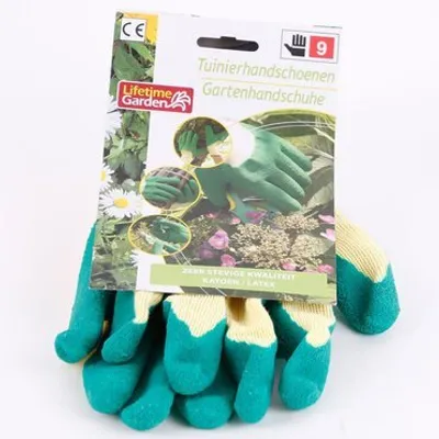 Produktbild von Gartenhandschuhe mit Latex - Griffsicher Größe 10