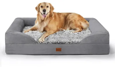 Produktbild von Hundebett XL Orthopädisch 112 x 81 x 20 cm Grau mit 9,5 cm Schaum & Waschbezug
