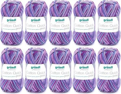 Produktbild von Famanu Baumwollgarn für kreative Projekte - Multicolor Aubergine