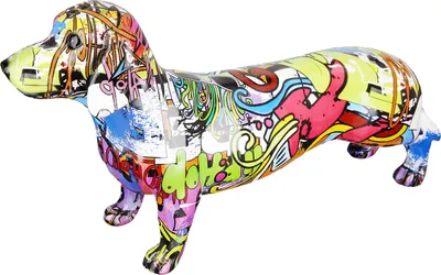 Produktbild von Gilde Poly Dackel Street Art stehend VE 2 37699
