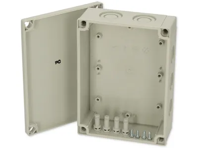 Produktbild von FIBOX Gehäuse mit Dichtung und Deckel, Serie: MNX mit metrischen Vorprägungen, Werkstoff Gehäuse Polycarbonat (PC) Maße