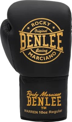 Produktbild von Boxhandschuhe aus Leder WARREN Black/Gold 08 oz R BENLEE