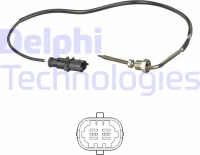 Produktbild von DELPHI TS30113 Abgastemperatursensor für FIAT DOBLO Kasten/Kombi (263) 520mm