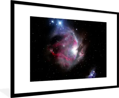 Produktbild von MuchoWow® MuchoWow® Gerahmtes Poster Orionnebel 90x60 cm - Poster mit zchwarzem Bilderrahmen - Wanddekoration - Fotos