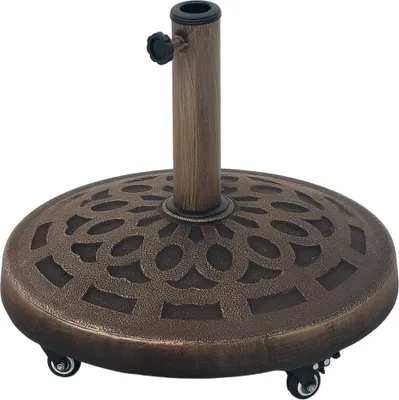 Produktbild von Sonnenschirmständer aus Beton, Schirmständer mit Rolle, Rund Schirmhalter Ständer für Sonnenschirm 32/38/48mm