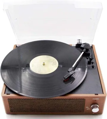 Obrázok produktu pre Bezdrôtový gramofón – retro – s integrovaným reproduktorom – bezdrôtový – vhodný pre všetky platne