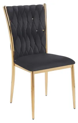 Obrázek produktu pro Elegantní jídelní židle SERELITH - černá / zlatá