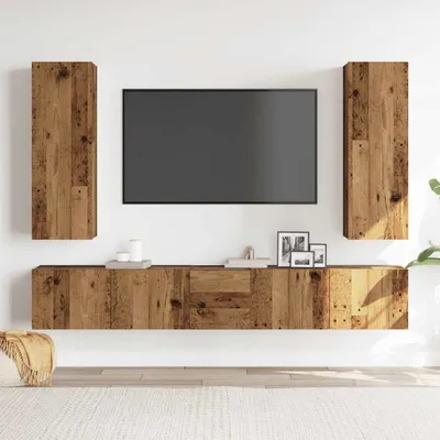 Immagine prodotto di Mobili TV a Parete 5 pz Legno Antico in Legno Multistrato