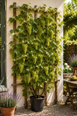 Produktbild von Vitis vinifera 'Excelsior' Weinrebe 120–180 cm – Tafeltraube, Rebstock, Weinpflanze, Kletterpflanze, winterhart, Topfpflanze
